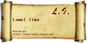 Lampl Ilma névjegykártya